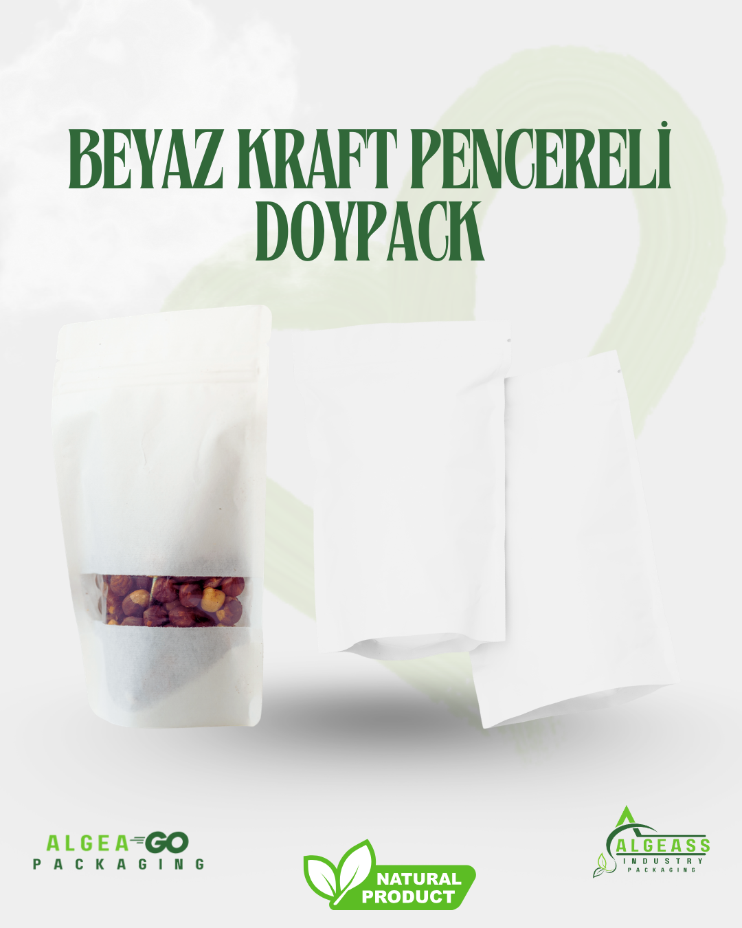 BEYAZ KRAFT PENCERELİ DOYPACK